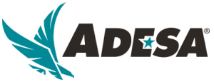 ADESA logo with teal bird and star design