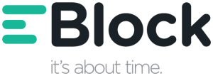 EBlock logo with tagline It's About Time