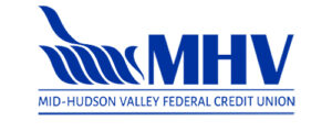 Mid-Hudson Valley Federal Credit Union MHV logo in blue