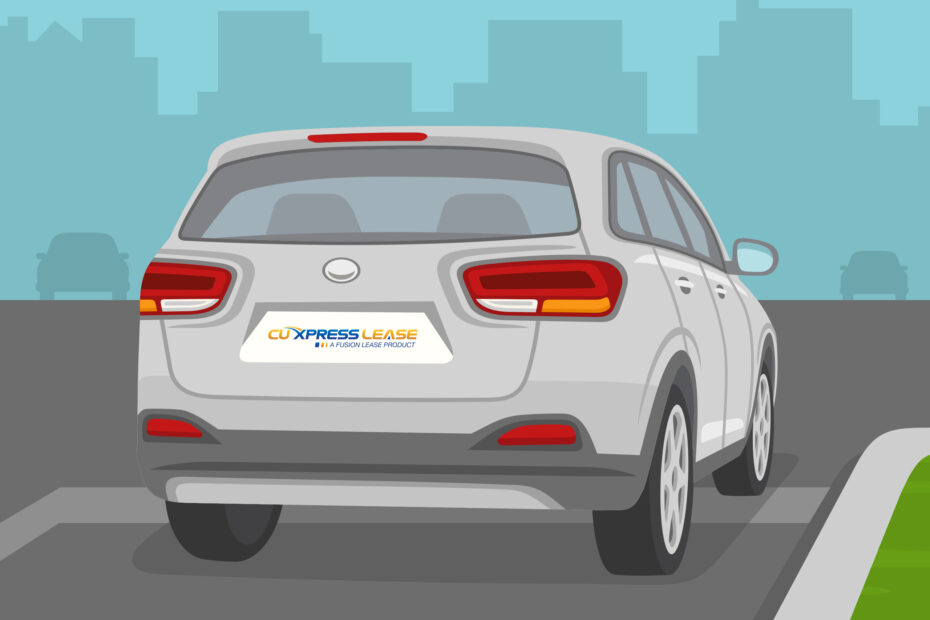 Illustration of a vehicle driving on a city road, representing why credit unions can’t ignore auto leasing in 2026.